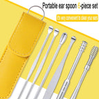 🦻 6-in-1 Stainless Steel Ear Cleaning Kit | Safe Ear Wax Removal Tool Set